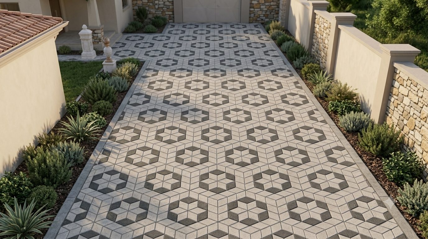 Diamond paver laying design
